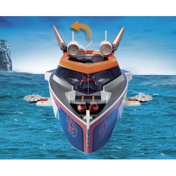 Playmobil Top Agents Κατασκοπευτικό Σκάφος Της Spy Team 70002 4008789700025