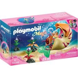 Playmobil Magic Mermaid With Sea Snail Gondola 70098 4008789700988