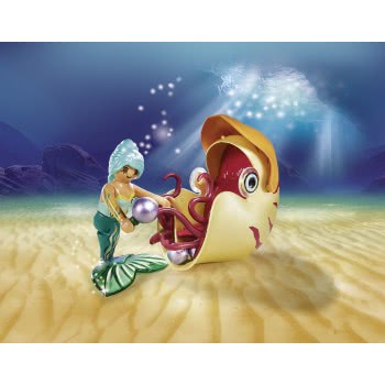Playmobil Magic Mermaid With Sea Snail Gondola 70098 4008789700988