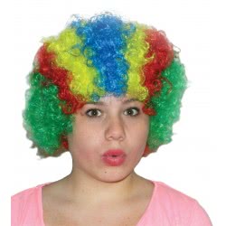maskarata Carnival Clown Wig Curly Multicolor A0110 5200304401106