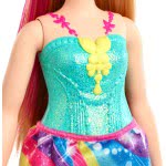 Mattel Barbie Dreamtopia Princess Doll Blonde With Pink Hairstreak, Curvy GJK12 / GJK16 887961813043