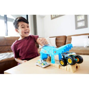 Mattel Hot Wheels Monster Trucks Shark Wreak Καρχαρίας Σετ Παιχνιδιού Εκτοξευτές GKY01 / GKY03 887961833638