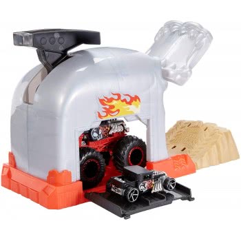 Mattel Hot Wheels Monster Trucks Pit And Launch Bone Shaker Play Set GKY01 / GKY02 887961833621