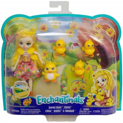 Mattel Enchantimals Dinah Duck Κούκλα Και Ζωάκια Φιλαράκια GJX43 / GJX45 887961819908