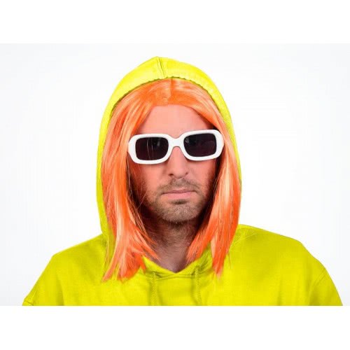 fun world Περούκα Πορτοκαλί Ράπερ Με Γυαλιά 3541 5212007564118