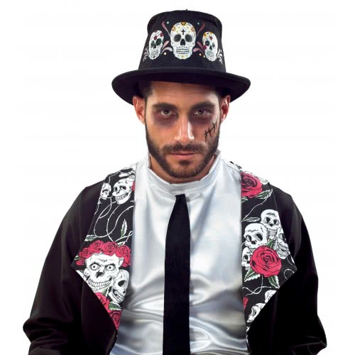 Fun Fashion Semi High Hat With Skulls 81024 5204745810244