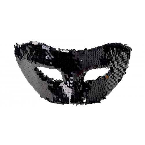 Fun Fashion Μάσκα Με Παγιέτες Μαύρη 80904 5204745809040