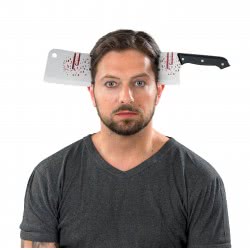 Fun Fashion Head Accessory With Knife And Bloode 45Cm 80696 5204745806964