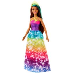 Mattel Barbie Dreamtopia Princess Brunette With Green Hairstreak GJK12 / GJK14 887961813050