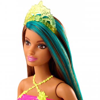 Mattel Barbie Dreamtopia Πριγκίπισσα Κούκλα Με Καστανά Μαλλιά Και Πράσινη Ανταύγεια GJK12 / GJK14 887961813050