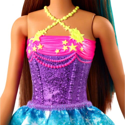 Mattel Barbie Dreamtopia Princess Brunette With Green Hairstreak GJK12 / GJK14 887961813050