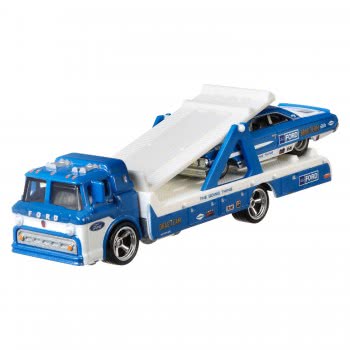 Mattel Hot Wheels Custom 1964 Ford Galaxie And Ford C-800 Collector FLF56 / FYT15 887961708790