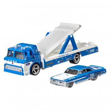 Mattel Hot Wheels Custom 1964 Ford Galaxie And Ford C-800 Collector FLF56 / FYT15 887961708790