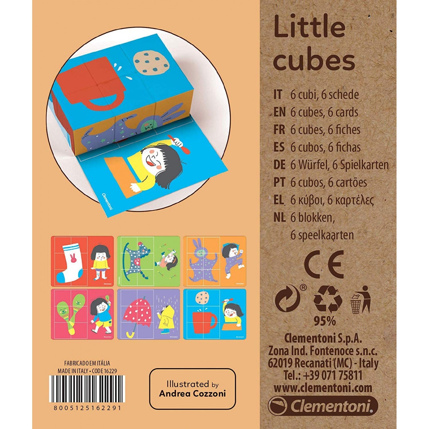 Clementoni Little Cubes Quante Cose Children's Cubes 1265-16229 | Toys ...