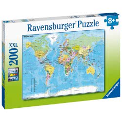 Ravensburger Puzzle 200Xxl Pieces World Map 12890 4005556128907