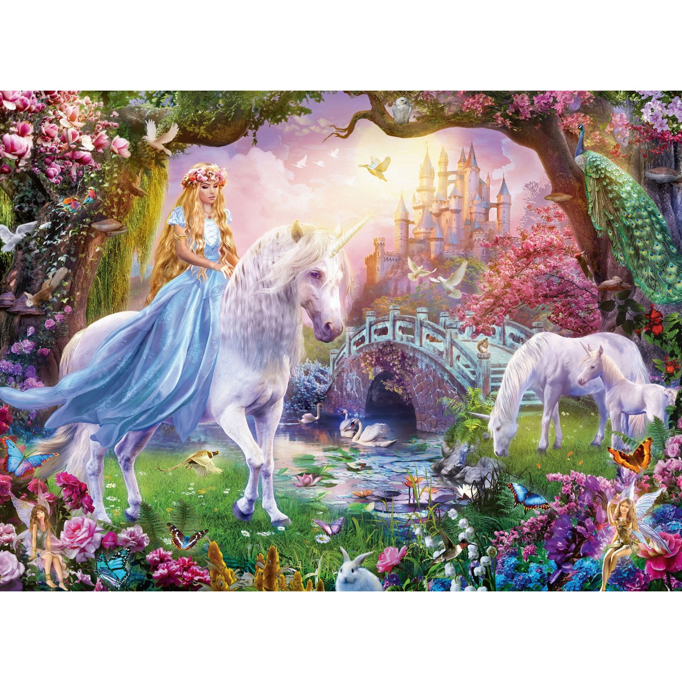 Ravensburger Magical Unicorn, Be Happy XXL 100Pc Jigsaw Puzzle 12887 ...