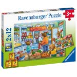 Ravensburger 2X12 Pcs Puzzle At The Grocery Store 05076 4005556050765