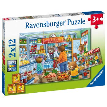 Ravensburger 2X12 Pcs Puzzle At The Grocery Store 05076 4005556050765