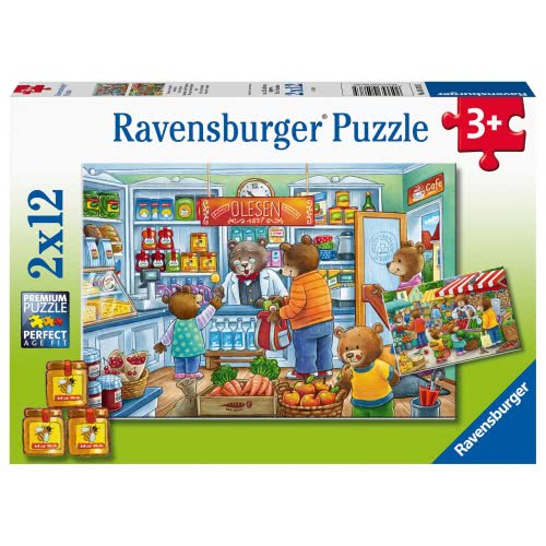 Ravensburger 2X12 Pcs Puzzle At The Grocery Store 05076 4005556050765