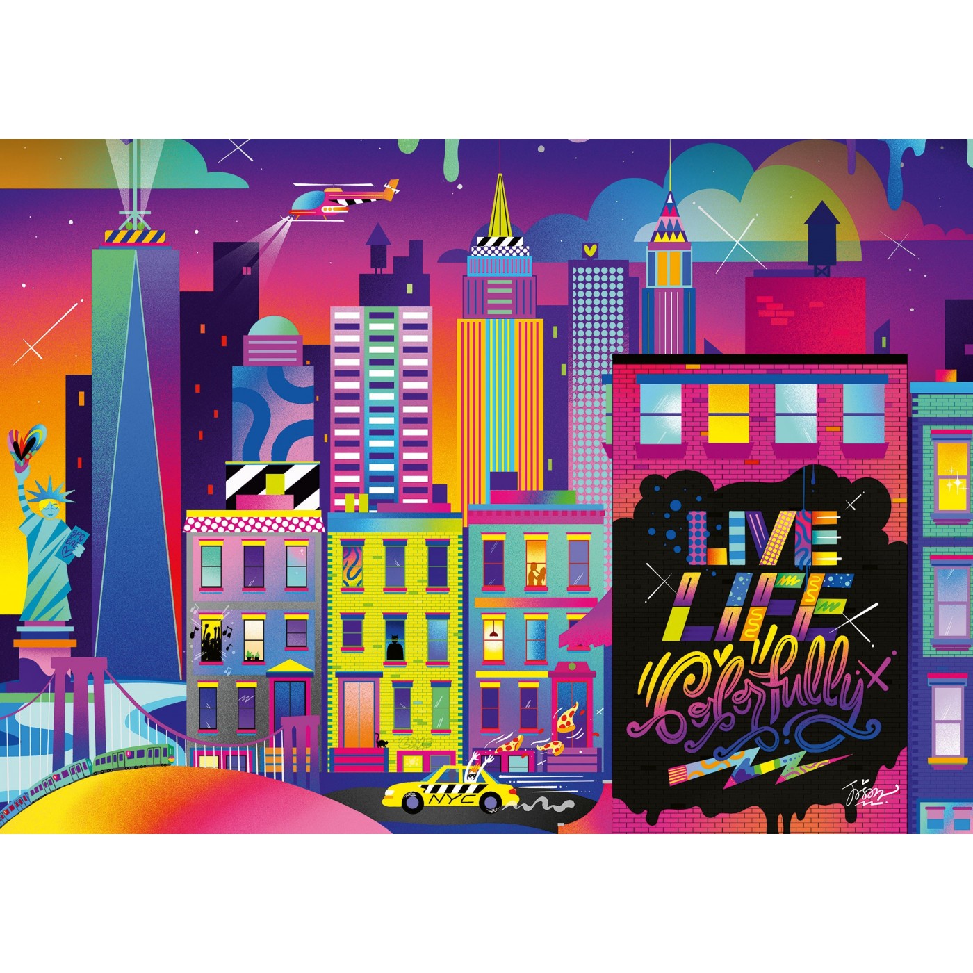 Ravensburger 1000 Pcs Puzzle Colorful New York 16454 | Toys-shop.gr