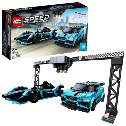 LEGO Speed Champions Formula E Panasonic Jaguar Racing GEN2 Car Και Jaguar I-PACE Etrophy 76898 5702016618341