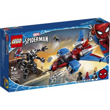 LEGO Super Heroes Σπάιντερ Τζετ Εναντίον Ρομποτικής Στολής Του Βένομ 76150 5702016619300