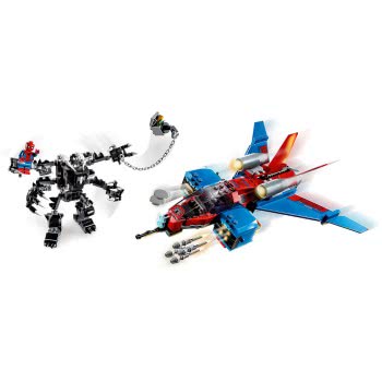 LEGO Super Heroes Σπάιντερ Τζετ Εναντίον Ρομποτικής Στολής Του Βένομ 76150 5702016619300