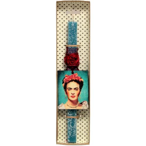 Χειροποίητα Είδη Λαμπάδα Frida Kahlo - Τυρκουάζ LA20134A 5212023298431