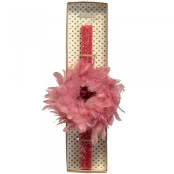 Χειροποίητα Είδη Easter Candle Down Wreath Pink LA20042A 5212023240751