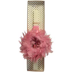Χειροποίητα Είδη Easter Candle Down Wreath Pink - Crem LA20042B 5212023240768
