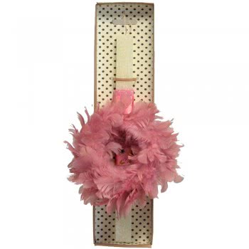 Χειροποίητα Είδη Easter Candle Down Wreath Pink - Crem LA20042B 5212023240768