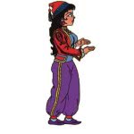 AK TOYS Φιγούρα Θεάτρου Σκιών Βεζυροπούλα 27.5X10εκ 110 5203249001103