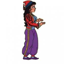 AK TOYS Φιγούρα Θεάτρου Σκιών Βεζυροπούλα 27.5X10εκ 110 5203249001103