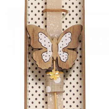 Χειροποίητα Είδη Easter Candle Buttefly - Beige LA20105C 5212023297250