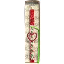 Χειροποίητα Είδη Easter Candle Wooden Heart - Coral LA20017B 5212023239816