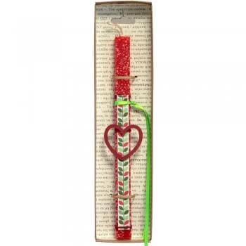 Χειροποίητα Είδη Easter Candle Wooden Heart - Coral LA20017B 5212023239816