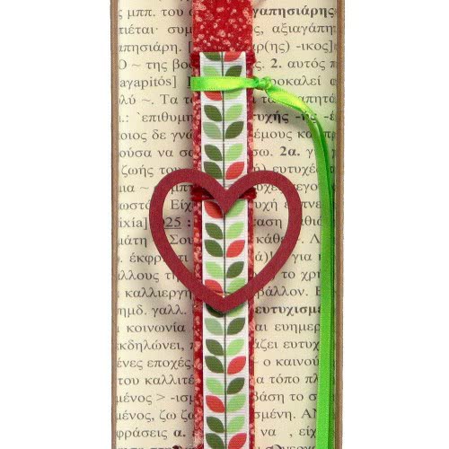 Χειροποίητα Είδη Easter Candle Wooden Heart - Coral LA20017B 5212023239816