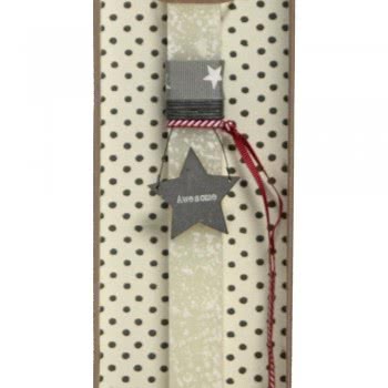 Χειροποίητα Είδη Easter Candle Grey Star - Crem LA20122B 5212023297991