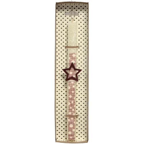 Χειροποίητα Είδη Easter Candle Wooden Star - Crem LA20127C 5212023298165