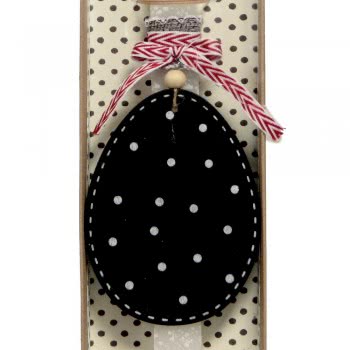 Χειροποίητα Είδη Easter Candle Egg Polka Stripes - White LA20063A 5212023241529