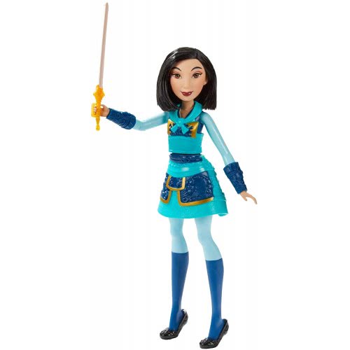 Hasbro Disney Princess Warrior Moves Mulan Doll With Sword-Swinging Action Warrior Outfit Mulan Fashion Doll E8628 5010993677511