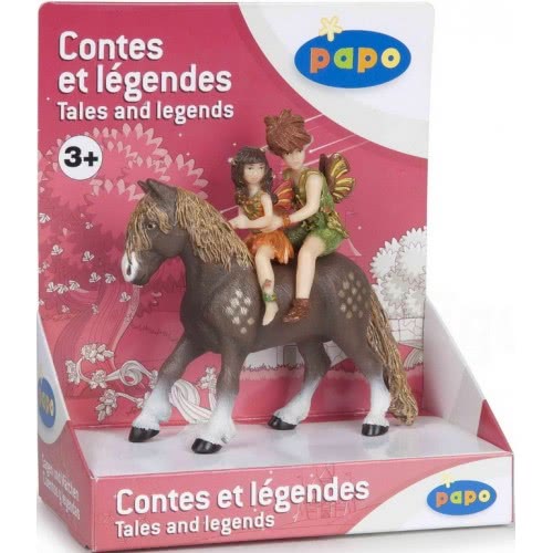 Miniature Papo Elves Children Over Pony 39100 papo 3465000390112
