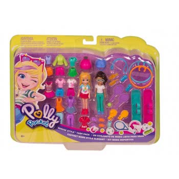 Mattel Polly Pocket Και Φίλη Με Ρούχα Και Αθλητικά Αξεσουάρ - Servin Style Fashion Pack GGJ48 / GGJ50 887961780321