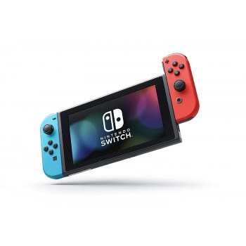 Nintendo Switch 2019 (Neon Red/Neon Blue) With Mario Kart 8 Deluxe