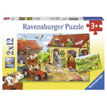 Ravensburger Παζλ 2X12τεμ. Το Αγρόκτημα 05-07560 4005556075607