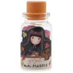 Santoro London Gorjuss Mini Erasers In Glass Bottle Autumn Leaves 590GJD01 5018997632239