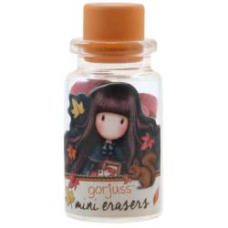 Santoro London Gorjuss Γόμες Mini Σε Φιαλίδιο Autumn Leaves Με Πορτοκαλί Καπάκι 590GJD01 5018997632239