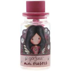 Santoro London Gorjuss Mini Erasers In Glass Bottle Little Wings 590GJD02 5018997632246