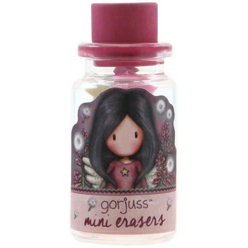 Santoro London Gorjuss Mini Erasers In Glass Bottle Little Wings 590GJD02 5018997632246