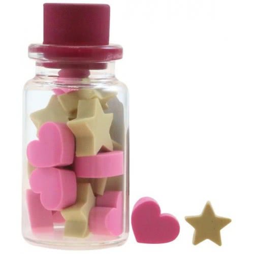 Santoro London Gorjuss Mini Erasers In Glass Bottle Little Wings 590GJD02 5018997632246